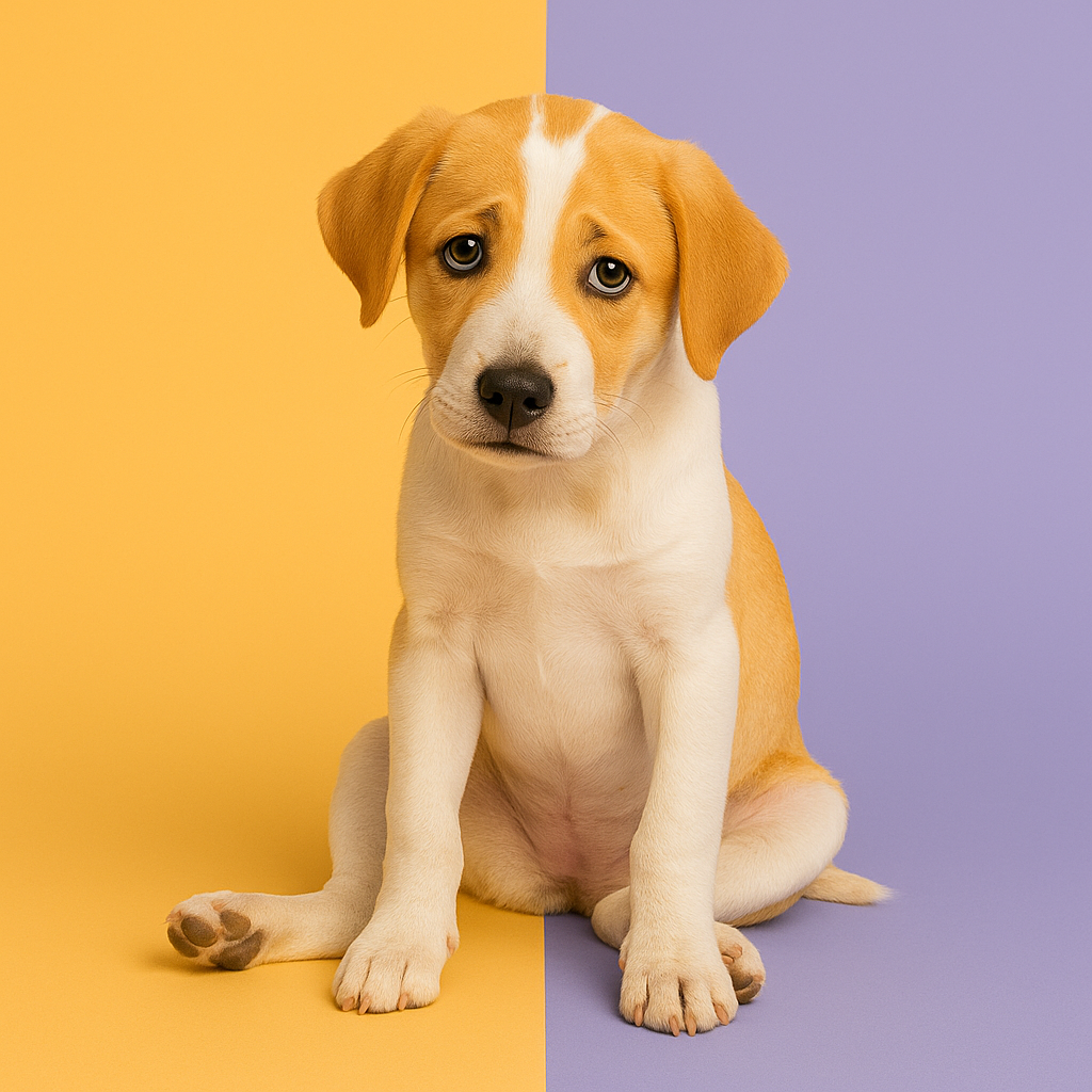 Sad dog, an AI-generated photo